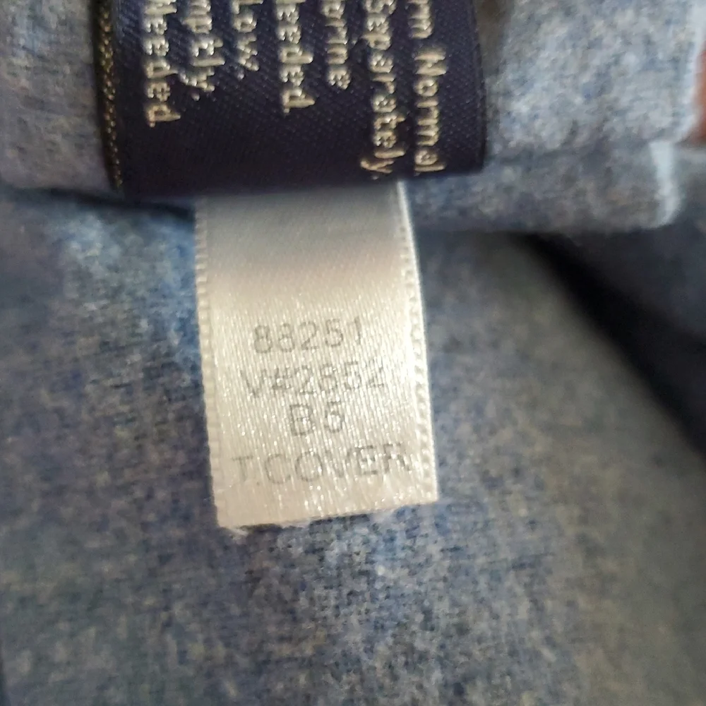 Lands' End Home Blue 100% Portugal Cotton Cover